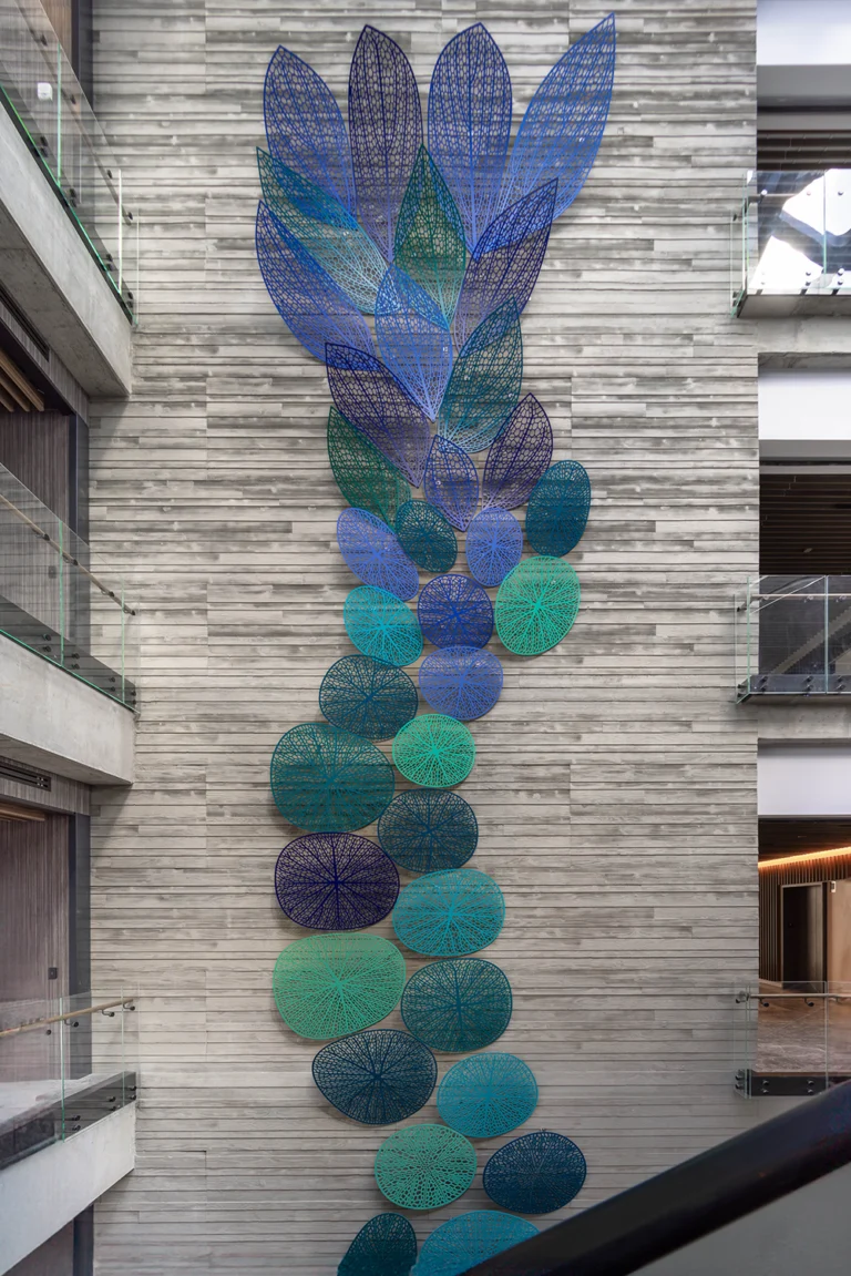 Corp Campus Lobby 5 story Art Wall Installation