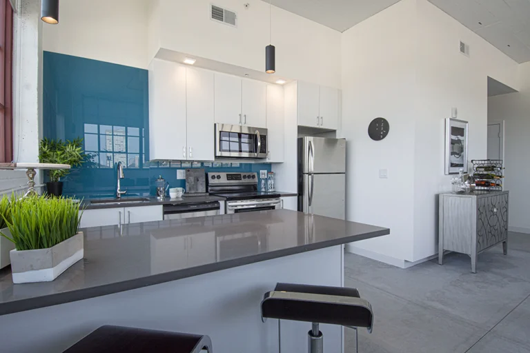 Kitchen from dining area