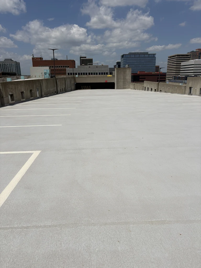 Parking Deck repair with new membrane coating